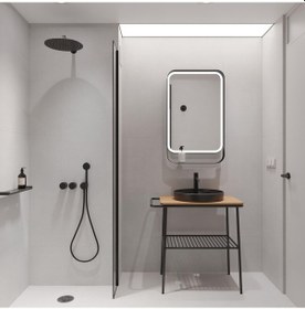 Resim Denko Perast 95 Cm Siyah Banyo Dolabı Takımı Antrasit 