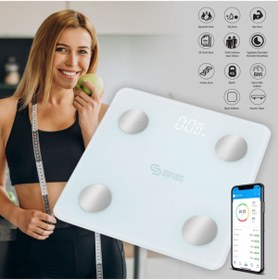 Resim Smartness Yağ Ölçer Fonksiyonlu Akıllı Bluetooth Tartı Body Composition Scale 