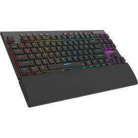 Resim Rampage Beru Siyah 2.4g + Bt Wireless Red Swıtch Mekanik Gaming Oyuncu Klavye Slim Low Profile Rgb Tkl 