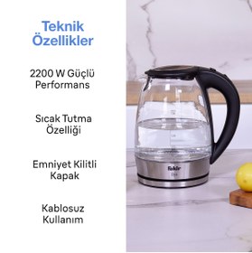 Resim Fakir Ojo Cam Kettle & Su Isıtıcı 