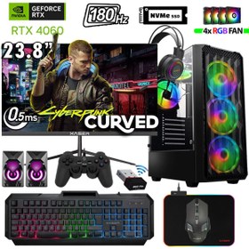 Resim Xaser Thunder X410 Ryzen 5 7500F 16GB Ddr5 Ram 512GB M.2 Nvme SSD 8gb RTX4060 23.8" 180Hz Oyuncu Bilgisayarı 