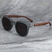 Resim Kare Çerçeve Moda Gözlükler, Yüksek Kaliteli Ahşap Desen Detayı, Dayanıklı Plastik Çerçeve, Anti-Reflektörlü Plastik Lens, Şık Retro Çok İşlevli Gözlükler için Plastik Menteşe 