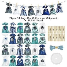 Resim Noel Takvimi 24 Adet/takım Noel Advent Takvimi Çantalar Duvara Asılan Kolyeler Klipsli Noel Takvimi Yeni Yıl 2023 Geri Sayım Ev Dekorasyonu Hediyeleri B04 