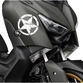 Resim Deeb Army Yamaha Xmax Yıldız Sticker Etiket Mat Beyaz 2 Adet 