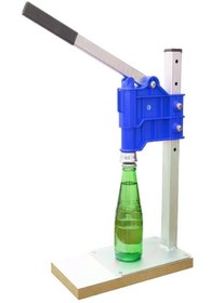 Resim silimo Şişe Kapatma Aleti Soda Gazoz Kapağı Kapama Makinesi 200 Kapak Mavi Renk 