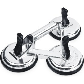 Resim SGS956 - 155 kg Üçlü Vantuz Alüminyum Cam Seramik Fayans Ahşap Tutma Taşıma Vantuzu 12CM + 12CM + 12CM 