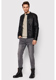 Resim Jack & Jones Erkek Deri Ceket 12147218 Siyah 