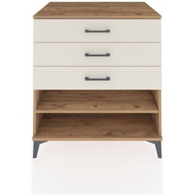 Resim Kronos Şifonyer Tek Raflı 3 Çekmeceli 88x59x96 Çam-aytaşı Atlas Çam 