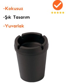 Resim ALTEG Oto Araba Küllük Araç Kültablası Koku Yapmaz Kare Restoran Cafe Bahçe Ev Kokusuz Sigara Küllüğü 