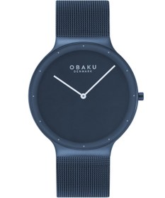 Resim Obaku Denmark V307GXLLML Quartz Hasır Lacivert Safir Cam 40 mm Erkek Kol Saati 