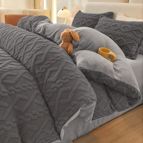 Resim 1 adet Çağdaş Geometrik Desenli Tafta Nevresim - Makinede Yıkanabilir, Fermuarlı Kapanış, Yatak Odası için Sıcak ve Konforlu Yatak Örtüsü, %100 Polyester, İç Dolgu Dahil Değildir, Yatak Odası Aksesuarları, Yatak Odası Dekorasyonu, Modern Yatak Odası Stili, Yumuşak Dokulu Kumaş, Kışlık Yorgan Kılıfı, Yatak Örtüsü, Çift Kişilik Yatak Örtüsü, Doğal Kumaştan Yatak Örtüsü, Yatak Örtüsü Takımı, Tek Kişilik Nevresim, Yatak Odası Yatak Örtüsü, Çift Kişilik Nevresim Takımı, Yatak Örtüsü X 