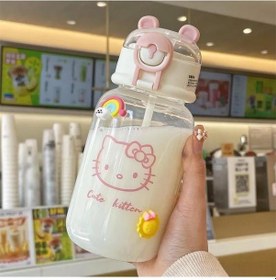 Resim Youmex 0.5l Pembe Kartoon Desenli Isı Saklama Bardağı - 12 Saat Isı/sıcaklık Koruma, Dayanıklı Plastik Ve Paslanmaz Çelik İç Linerli, Günlük Kullanım İçin Hafif Tasarım EP78 