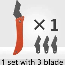 Resim Mingjin Shop 1 3 Bıçak Stili ile 1 Set Tungsten Çelik Kanca Bıçak Profesyonel Seramik Karo Boşluk Harç Sökücü Eski Harç Temizleme Temizleyici Inşaat El Alet Takımı (Yurt Dışından) 