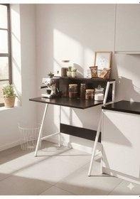 Resim Ayz Piyano Çalışma Masası Çocuk Masası Oyuncu Masası Mutfak Masası Çok Amaçlı Masa Beyaz - Siyah Beyaz - Siyah 