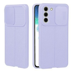 Resim Smcase Samsung Galaxy S22 Plus 5g Kılıf Lensi Kamera Korumalı Deri Dokulu Silikon Mor 