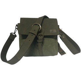 Resim Old Cotton Cargo Kaliteli Su Geçirmez Unisex Küçük Kanvas Günlük Postacı Çantası 20 Cm X 20 Cm Haki 