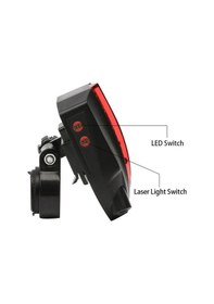 Resim 2 Lazer 5 Led Arka Bisiklet Kuyruk Işık Siyah 