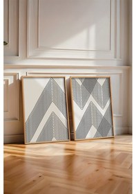 Resim Huhuli Ahşap Çerçeveli 2 Parça Set Tablo Huhu73 