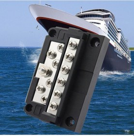 Resim Aoa1903 Rv Bara 12pın 100a 32v Yüksek Akım Bakır Çubuk Kablo Çubuğu Siyah 