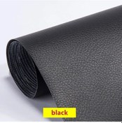 Resim 250x137 Cm Deri Onarım Yama Kanepe Kendinden Yapışkanlı Sopa Tamir Deri Pu Black 200x137cm 