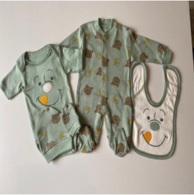 Resim Gülers Collection Figürlü 5li Bebek Tulum Seti tulum çıtçıtlı Badi bere önlük eldiven Model Çeşitlerimiz Mevcuttur 