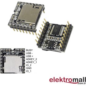 Resim ELEKTROMALL Mp3-tf-16p Mini Mp3 Player Modülü 