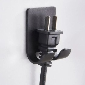 Resim Paslanmaz Metal Duvar Montaj Braketi Su Geçirmez Yumruk Ücretsiz Depolama Kanca Askısı Için Saç Kurutma Makinesi Güç Kablosu Tutucu Organizatör | Banyo Rafları 