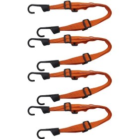 Resim Teltree Motorsiklet Kaskı İçin 1.5x Esnek Genişletilebilir 60cm Turuncu Yansıtıcı Bağlantı Kordonu 4 Adet 