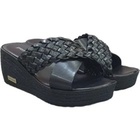 Resim Pierre Cardin Örgülü Anatomik Dolgu Topuk Günlük Bayan Terlik 