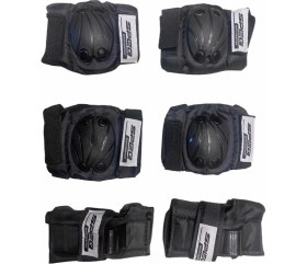 Resim Speq Dizlik Dirseklik Koruma Seti Bisiklet Paten Kaykay L Beden - Siyah 