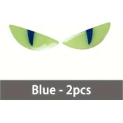 Resim Chuangyinshop Mavi Renk Kedi Gözü Reflektif Motosiklet Çıkartması Gece Sürüş Güvenliği Dayanıklı Yapışkan 