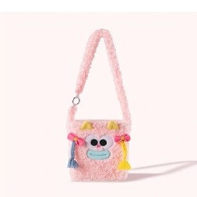 Resim Chuangyinshop 1pc Cute Car Trash Can Pink Polyester Seat Back Organizer Easy Access Waste Disposal Travel 