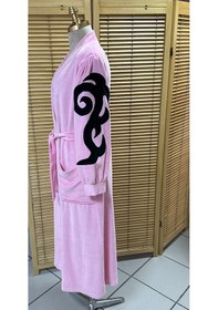 Resim Kadife Sabahlık Pembe Pembe 