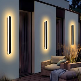 Resim 1 Adet Modern LED Duvar Lambası, 40.01/59.99/79.98/100.0 cm Sıcak Beyaz, Siyah Dış Mekan Uzun Duş Işığı, Kapalı Şerit Aplikleri duvarda aydınlatma, Oturma Odası için dış cephe montajlı lamba armatürü, Veranda, Garaj, kapı, bahçe - Sabit Kablolu, Akrylik Gölge, 85-265V, Dış Mekan Duvar Lambası,Dış Mekan Duvar Lambası, Garaj Aydınlatması,Veranda Aydınlatması,Çağdaş Tasarım,Minimalist Aydınlatma,Hava Koşullarına Dayanıklı Lamba,Yüksek kaliteli bitiş,Ticari Alanlar, 