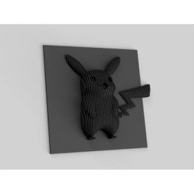 Resim Pikachu Katmanlı Heykel 