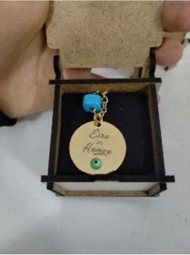 Resim Mrchediyesepeti Kişiye Özel Nazar BoncukluÇelik Kolye 