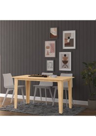 Resim Asra Trend Yemek Masası YM-01 %100 MDF 4-6 Kişilik Mutfak Salon Masası Safir Meşe 