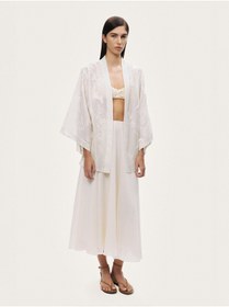 Resim Nocturne Nakış İşlemeli Kimono 