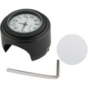 Resim 22-25mm Motosiklet Saati Termometre Sıcaklık Göstergesi Su Geçirmez Motosiklet Clock B White Diğer 