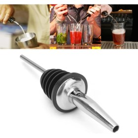 Resim Siyah Çelik Şişe Ucu Servis Aparatı Yağdanlık Tapa Mantar Otel Restoran Için 