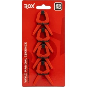 Resim Rox 0146 Yaylı Mandal Tip Kıskaç Işkence 25 mm (4 Lü) 