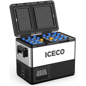 Resim ICECO TCD55 12/24Volt 55 Litre Çift Bölmeli Outdoor Kompresörlü Oto Buzdolabı/Dondurucu 
