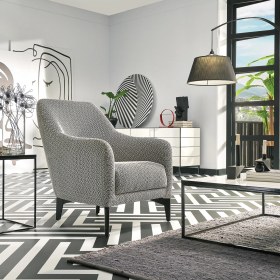 Resim Enza Home Maison Berjer - Siyah Beyaz 