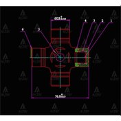 Resim İstavroz Mafsal Şaft L-300 90-08 / L-200 89-99 76,8mm X 25mm Dıştan Segman Ortadan Gresörlüklü Gum-88 