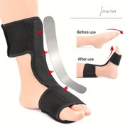 Resim Ayak Desteği için Metal Plakalı Ayarlanabilir Siyah Ayak Desteği - Yürüyüş Yardımı için Ayak Sabitleyici, Sadece Elde Yıkama, 1 Adet, Ayak Bakımı, Sadece Elde Yıkama Ayakkabı, Güvenli Uygun Ayakkabı, Dayanıklı Ayakkabı 