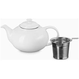 Resim Le Creuset Paslanmaz Çelik Süzgeçli Seramik Çaydanlık, 1.3l Beyaz 