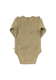 Resim Uzun Kollu Fırfırlı Ayarlanabilir Çıtçıtlı Zıbın Cosmos Haki Orga Haki 