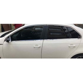 Resim Vw Jetta Cam Çerçeve Çıtası Nikelajı Komple 2005-2010 Arası 