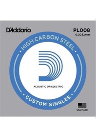 Resim D'addario Pl008 Elektro Ve Akustik Gitar Tek Tel 