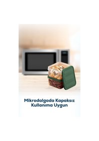 Resim Vienev Buzdolabı Düzenleyici Organizer Mikrodalgaya Uygun Difriz Saklama Kabı Yeşil 15 'Li Yeşil 